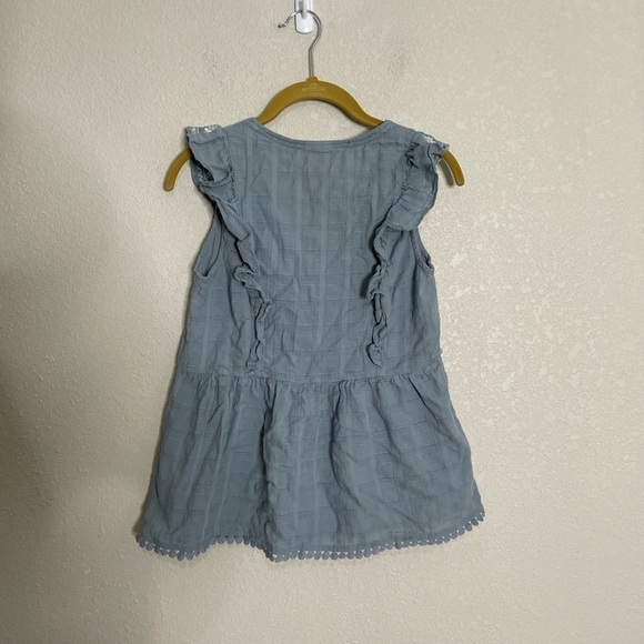 Knox Rose Blue Gray Eyelet Boho Sleeveless Blouse XS - Picture 5 of 6